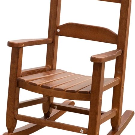 Toddler Rocking Chair Kids Child Wooden Small Baby Comfy Rocker Chairs Furniture for Nursery Bedroom Livingroom Outdoor Reading Room, Ages 3-6, Anti-Tip Design Safe & Sturdy Brown