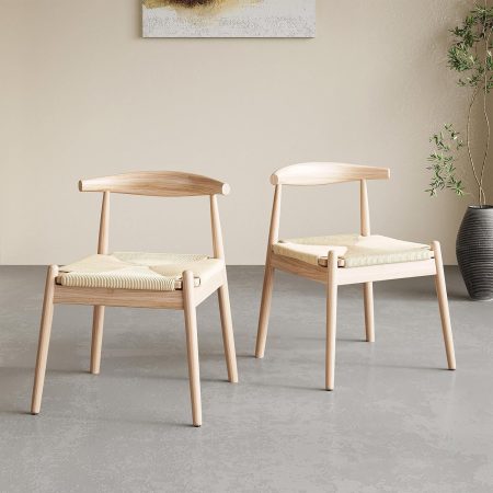 Dining Chairs Set of 2, Mid Century Modern Kitchen & Dining Room Chairs for Dining Room,Dining Chairs with Solid Wood Legs